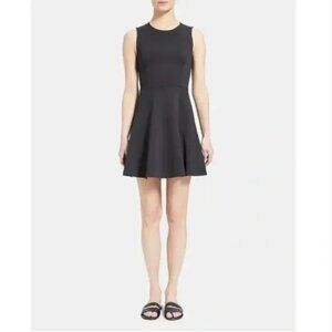Theory Black Tillora A-line Dress Size 6 in Black
